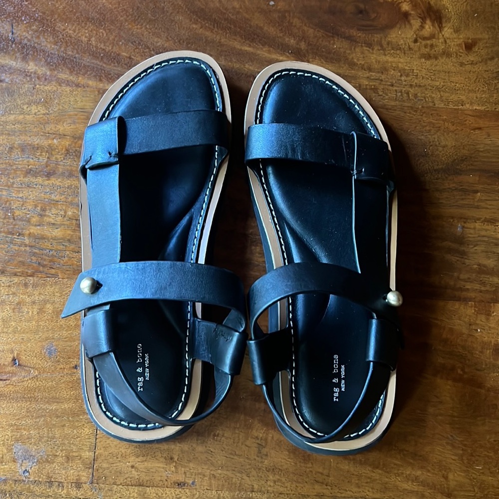 New/Unworn Rag & Bone Leather Sandals Size Womens 6 (36.5)